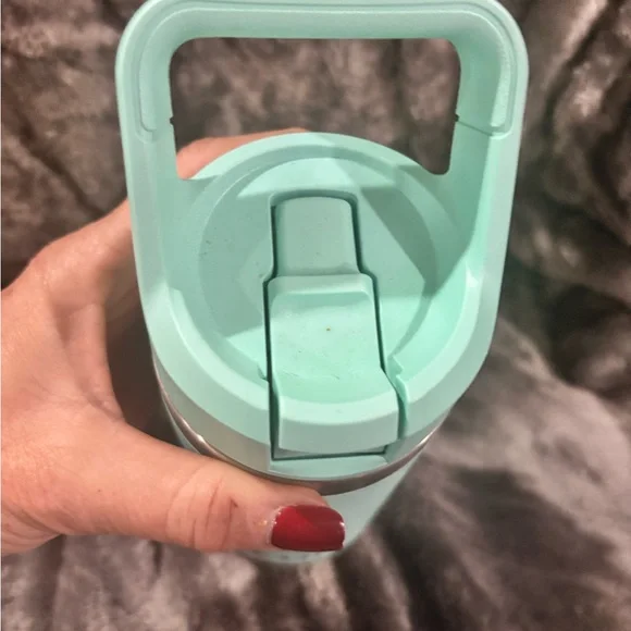 YETI Rambler Junior Flip Bottle 12 oz Sea Foam Blue Green Watercolor - Picture 4 of 4